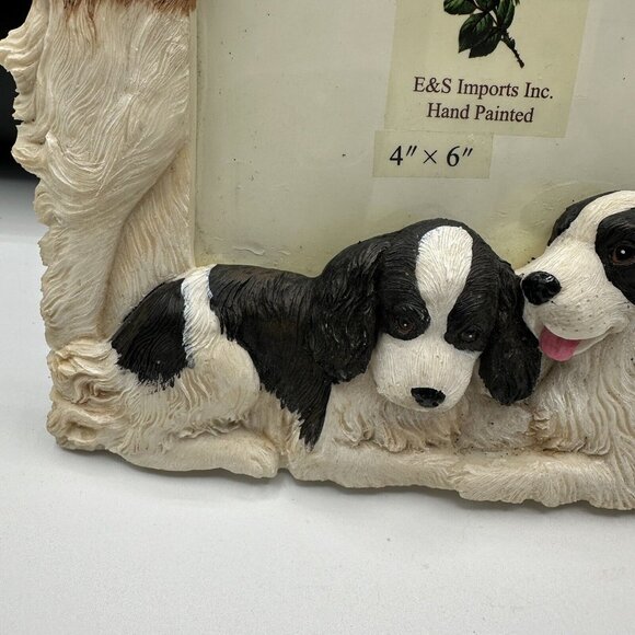 Springer Spaniel 3D Photo Picture Frame Hand Painted Tabletop Dog Family 4"x6" - Picture 3 of 13